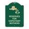 Signmission Reserved for Expectant Mothers W/ Stork & Baby Graphic Heavy-Gauge Alum, 18" L, 24" H, G-1824-23201 A-DES-G-1824-23201 - alternate 1